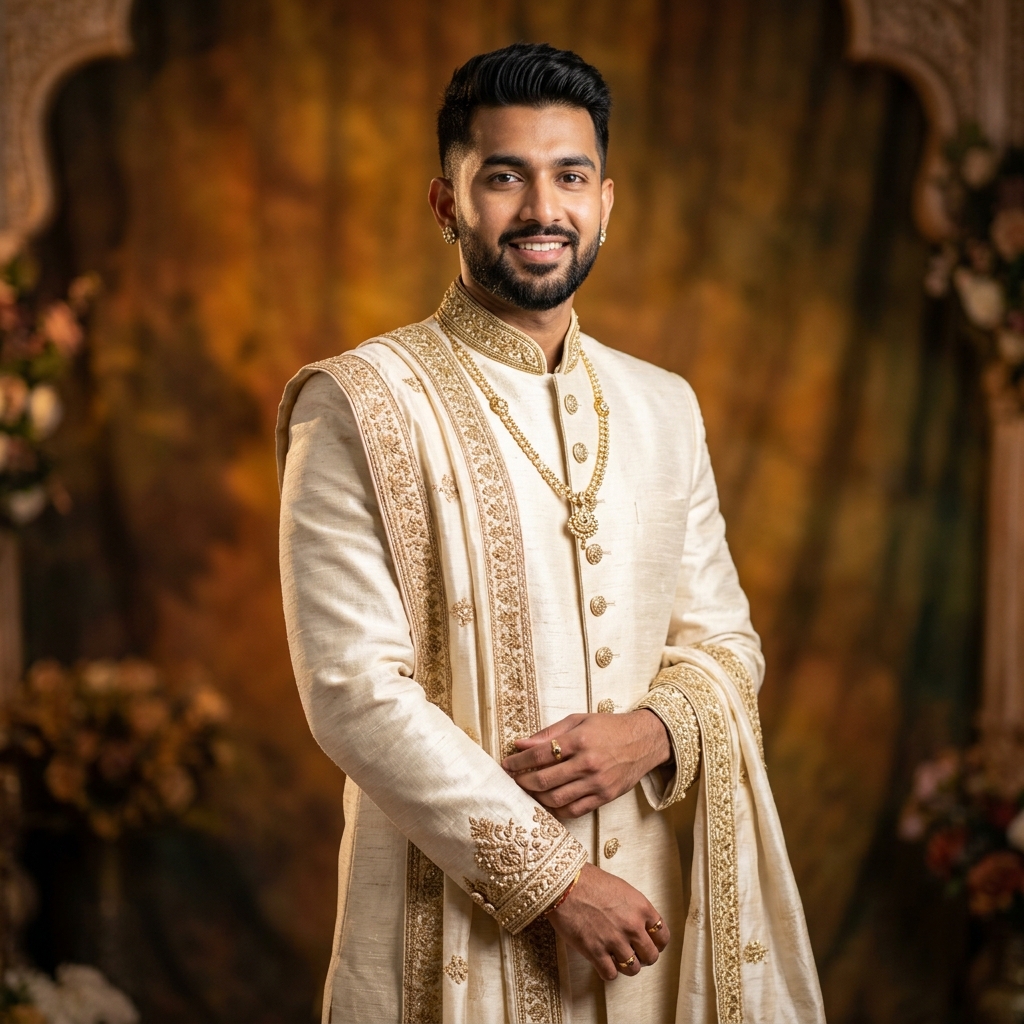 Men's Wedding Sherwani & Kurta Set
